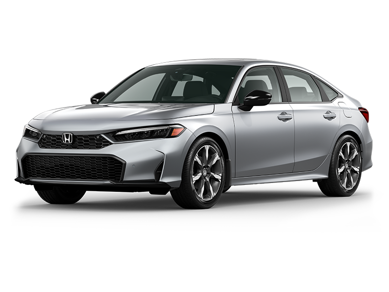 2026 Silver Honda sedan viewed at a three-quarter front angle on a white background.